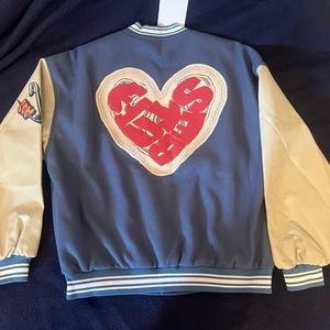 Aelfric Eden Letter Love Foaming Varsity Jacket